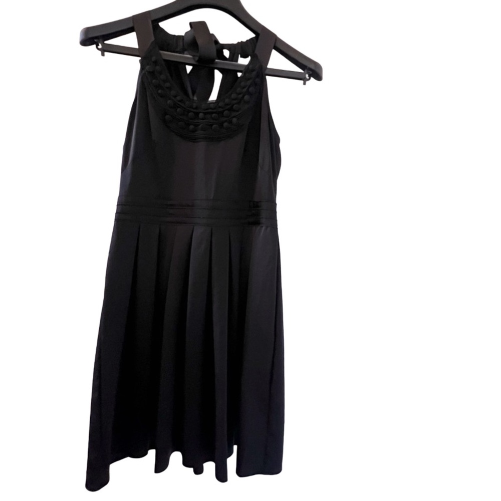 Loft Round Halter Neck Silky Knee Length Cocktail Dress sz 2